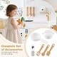 preview thumbnail 26 of 28, Costway Play Kitchen for Kids with Stoves Faucet Sink Microwave Oven - See Details