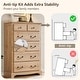 preview thumbnail 17 of 23, Vintage 6 Drawers Wood Dresser Chests, Rustic Dressers Chset Organizer
