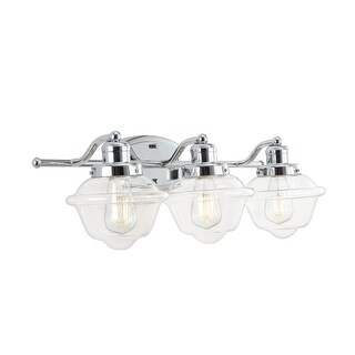 Marais Iron/Glass Schoolhouse LED Vanity Light, by JONATHAN Y