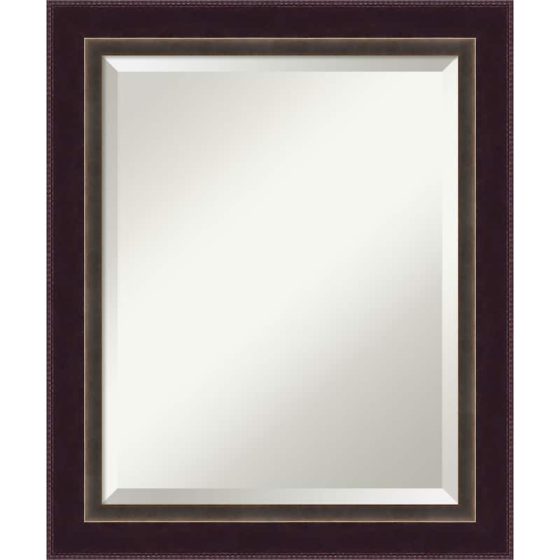 Beveled Wood Wall Mirror - Signore Bronze Frame