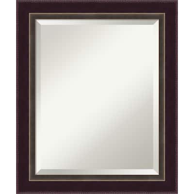 Beveled Wood Wall Mirror - Signore Bronze Frame