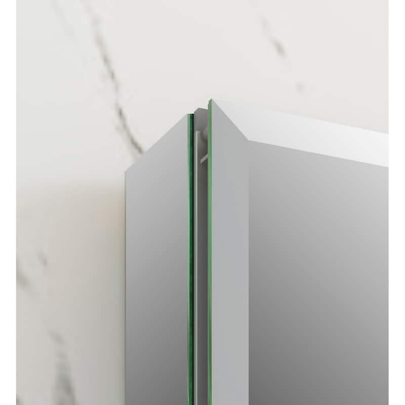 Fresca FMC8010-BE Senza 40" x 26" Frameless Double Door Medicine