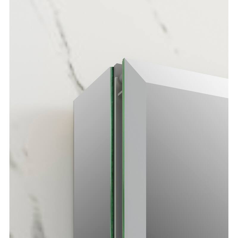 Fresca FMC8016-BE Senza 15" x 36" Frameless Single Door Medicine