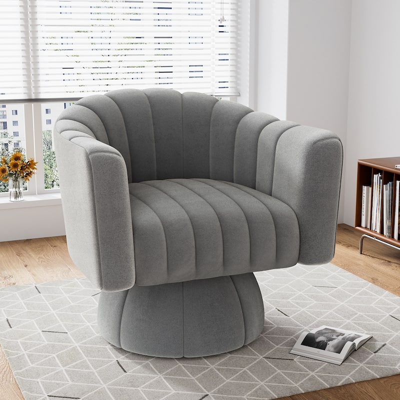 Ouyessir Oversized Modern Upholstered Barrel Chairs