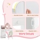 preview thumbnail 13 of 29, Costway Kids Vanity Table and Chair Set with Cloud-shaped Mirror Open - See Details