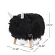 preview thumbnail 5 of 15, Levi Furry Yak Ottoman by Christopher Knight Home