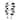 Set Of 2 Rain Chains, 52-Inch Long With Alternating Black Bear And - 4 X 52 X 0.25 inches
