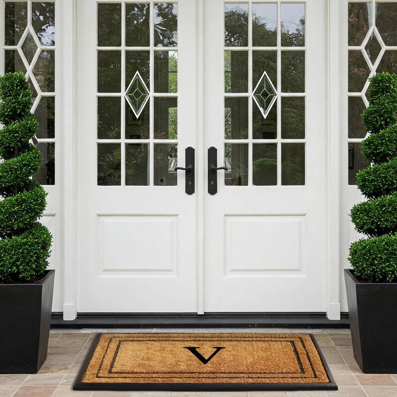 A1HC Natural Coir & Rubber Door Mat, Heavy Duty, Dirt Trapping, Long-Lasting Entrance Doormats,Thick & Durable Outdoor Entry Mat