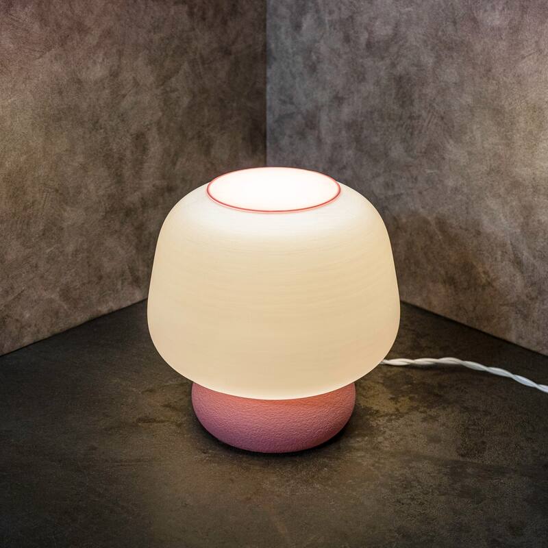 Mushroom 10" Dimmable LED Table Lamp, 3D Printed PLA, By JONATHAN Y