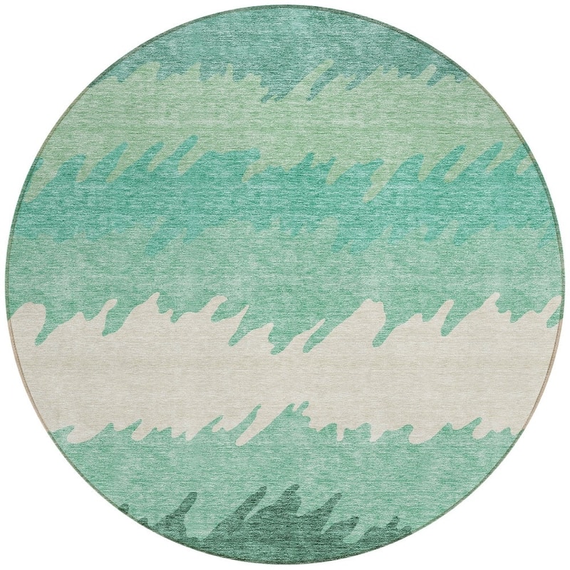 HomeRoots Striped Transitional Rectangle Outdoor Rug