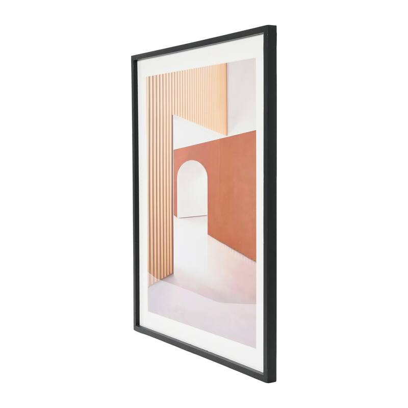 Wood Framed Architecture Photograph - Multi-Color