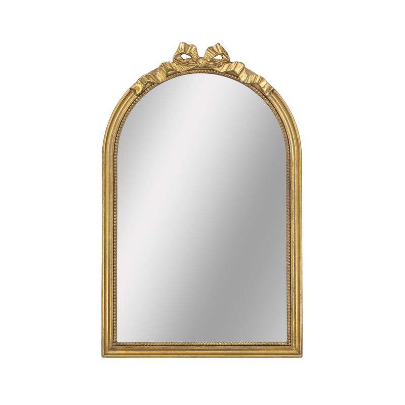 Baroque Style Gold Arch Wall Mirror - Decorative Accent