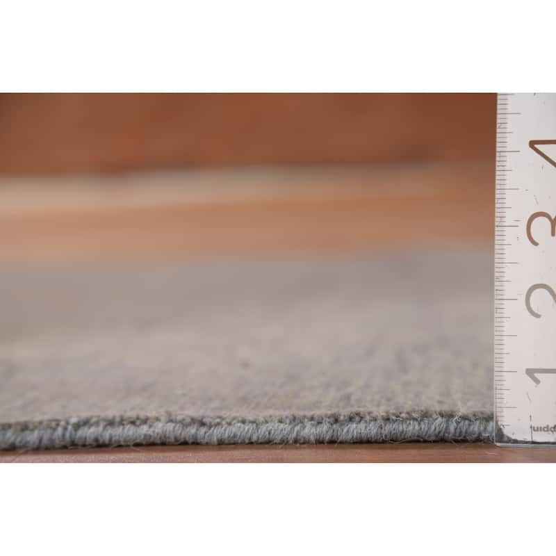 Modern Gabbeh Oriental Foyer Rug Grey Handmade Wool Carpet - 3'0"x 4'10"