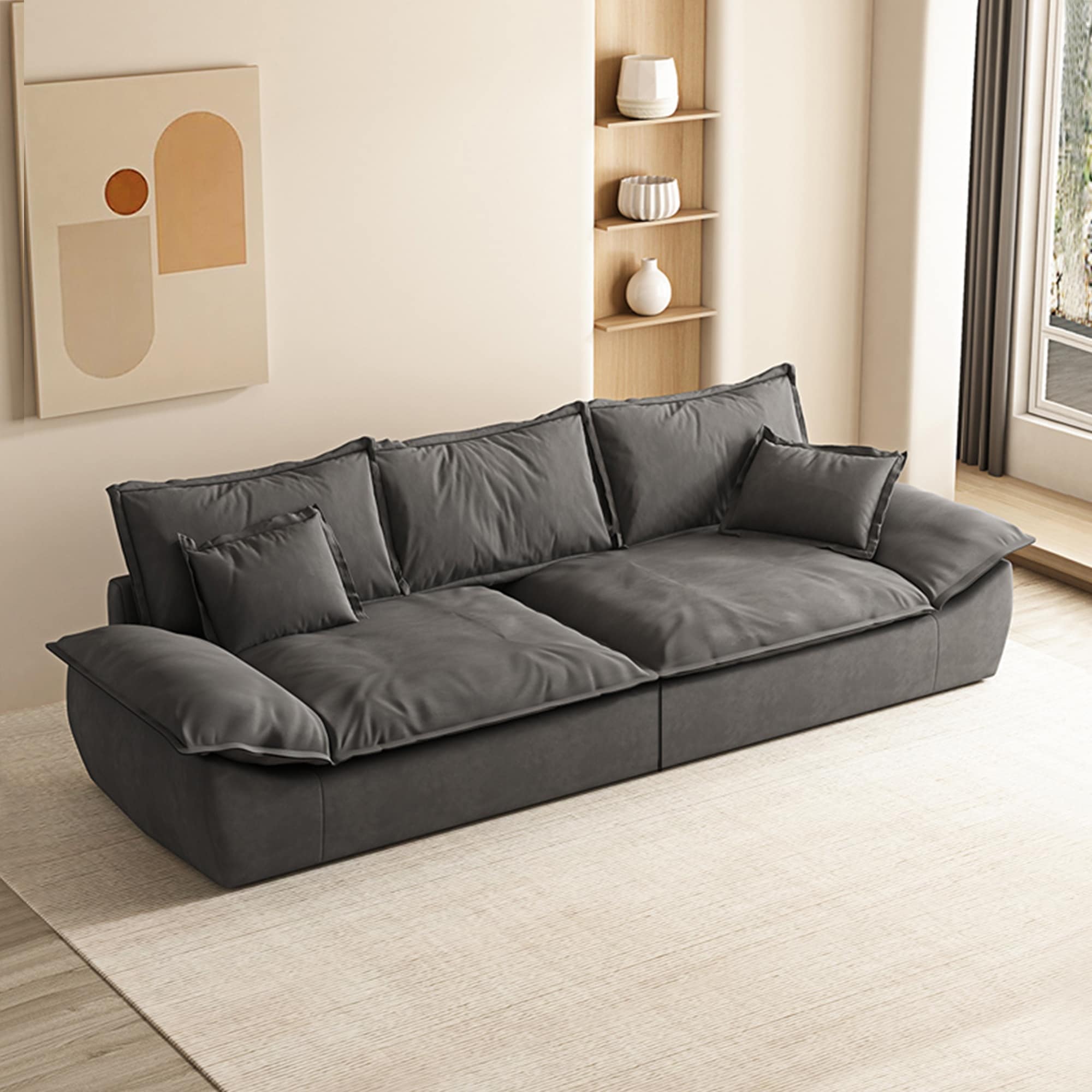 Deep outlet wide couch