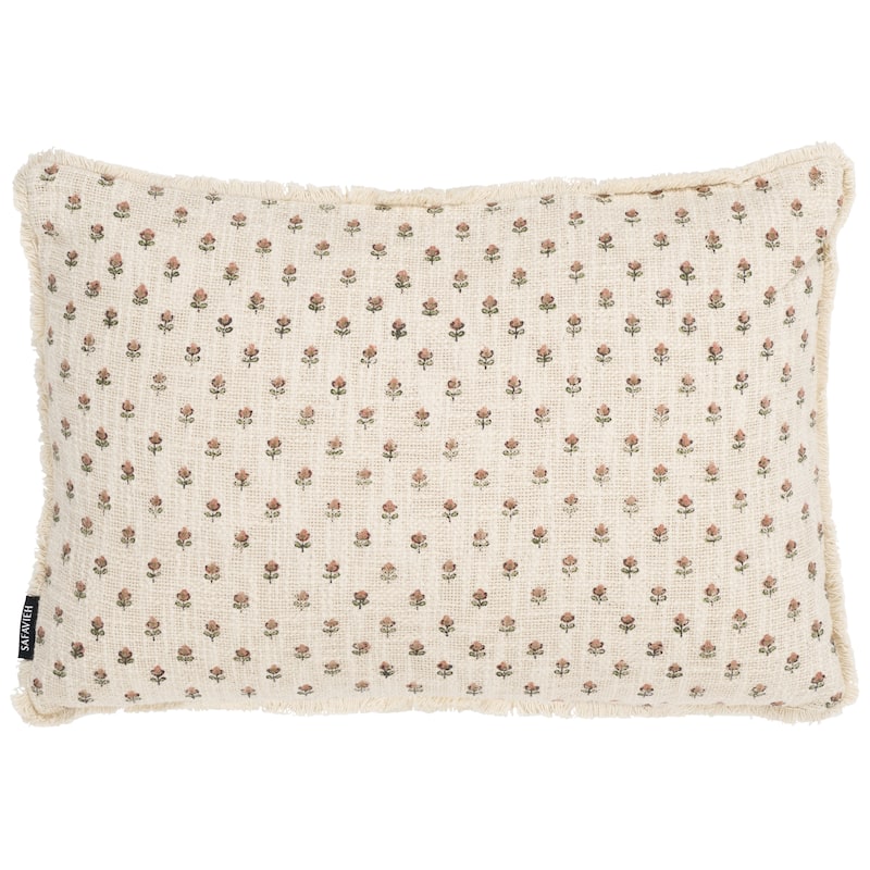 SAFAVIEH Home Armas 14 x 20-inch Multi Color Cotton Lumbar Pillow