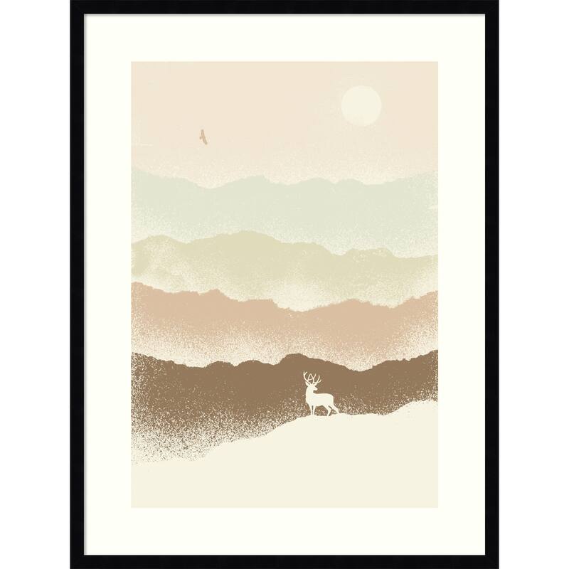 Quietude No. 2 by Florent Bodart Wood Framed Wall Art Print - Svelte Noir Black
