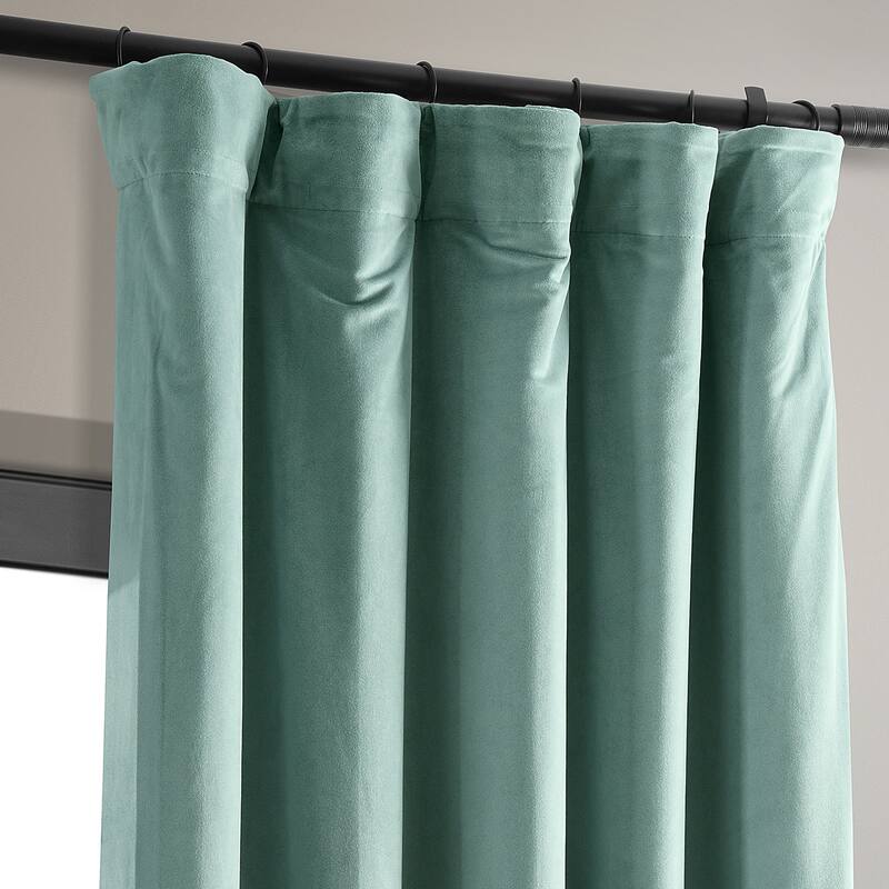 Exclusive Fabrics Signature Velvet Blackout Curtains - 96 Inches Long, (1 Panel) - Luxurious Drapery for Light Control.