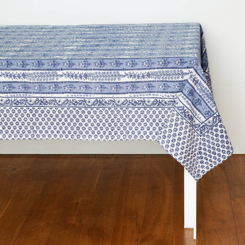 Couleur Nature Provence Avignon Tablecloth - Blue/Marine - 71" x 106" - 71" x 106"