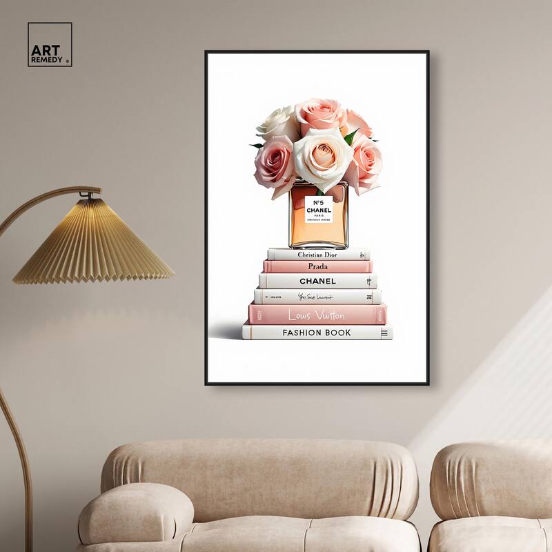 Rose Reads Rouge Canvas by Art Remedy