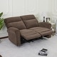 preview thumbnail 49 of 118, MCombo 64.6" Wall Hugger Power Loveseat Fabric Recliner Sofa with USB Ports Loveseat - Brown