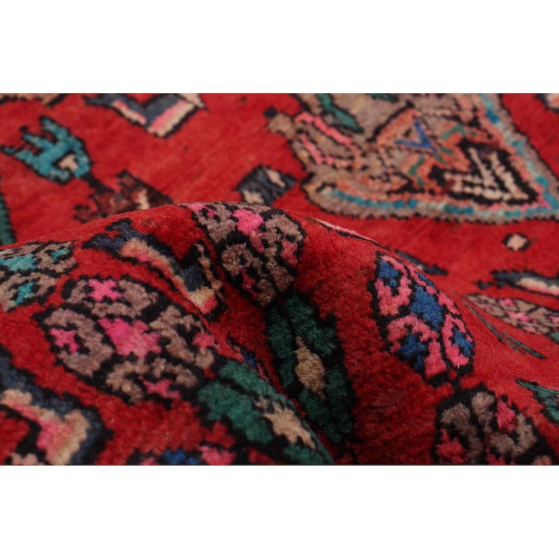 ECARPETGALLERY Hand-knotted Andelz Red Wool Rug - 3'2 x 10'2