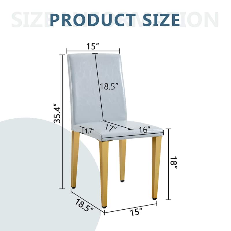 Upholstery Dining Chairs Set of 4 - Gold,Light Grey
