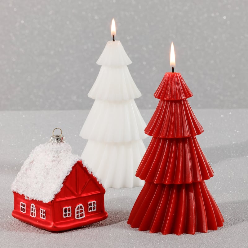 Twinkle Tree Decorative Holiday Candles, Set of 6