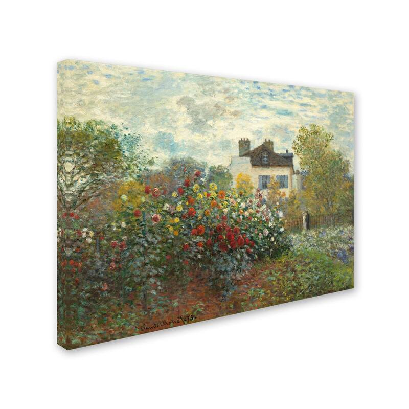 Claude Monet 'The Artist's Garden In Argenteuil' Canvas Art