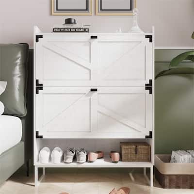 Shoe Cabinet with 2 Flip Drawers