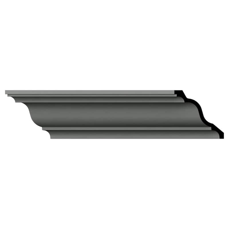 6 1/4"H x 6 3/8"P x 9"F x 96"L Emma Crown Moulding - 1-Pack