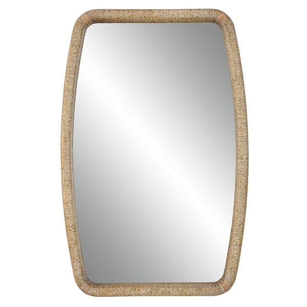 slide 2 of 8, Uttermost Tiki Rattan Mirror - 23.75"x 36.25"