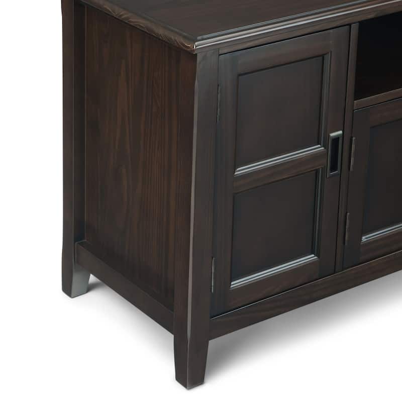 WYNDENHALL Portland SOLID WOOD 72 inch Wide Transitional TV Media Stand For TVs up to 80 inches - 72 inch Wide