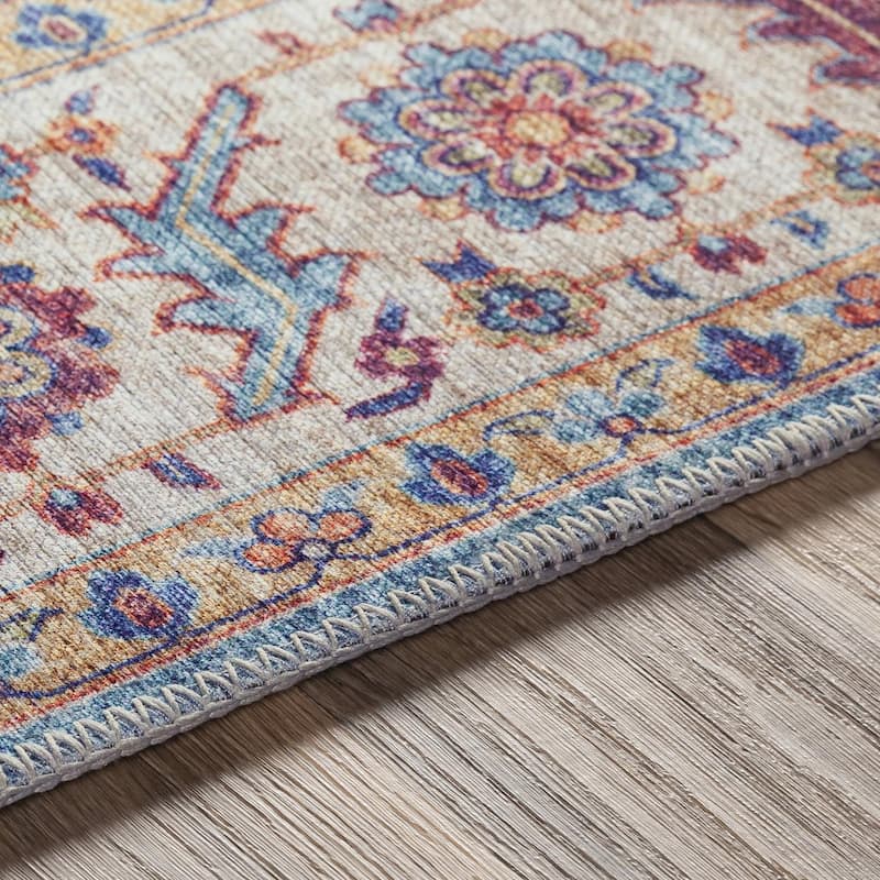 Livabliss Iris Traditional Medallion Area Rug