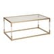 preview thumbnail 13 of 14, Gold Metal Living Room Coffee Table with Clear Glass Top and Acrylic Legs