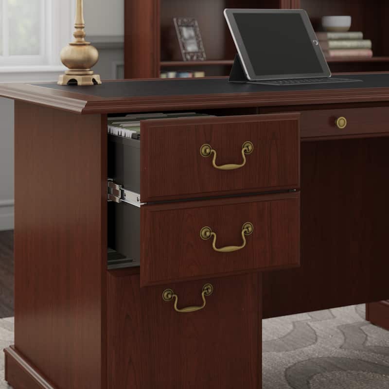 Bush Furniture Saratoga Executive Desk with Drawers and Storage