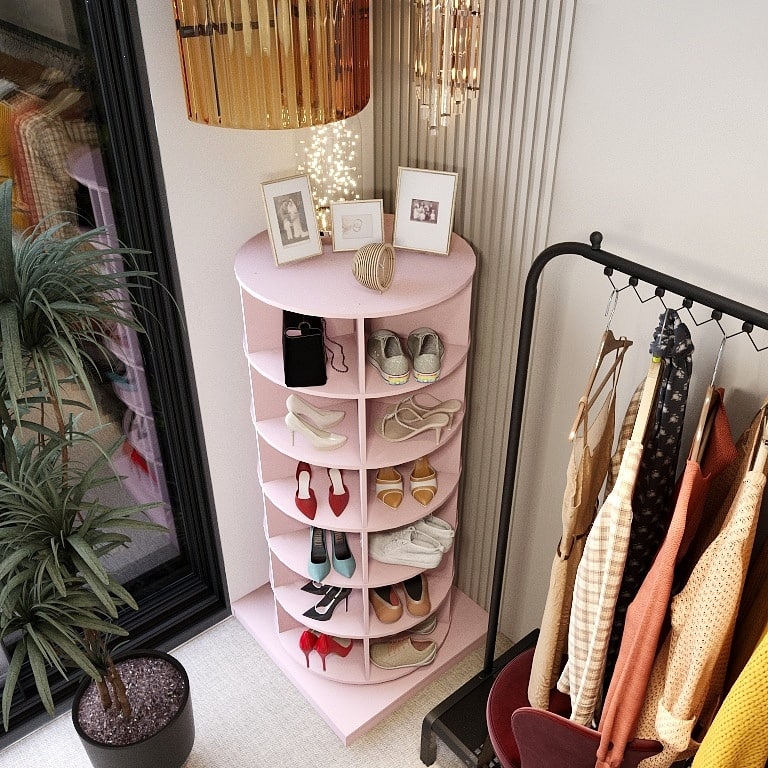 360 Rotating shoe cabinet 6 layers