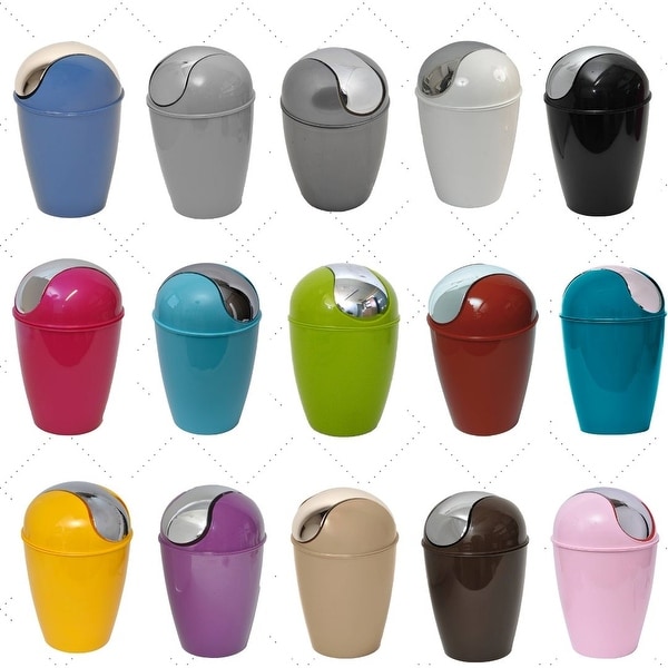 Round Floor Trash Can Waste Basket 4.5 liters 1.2 gal 1.2
