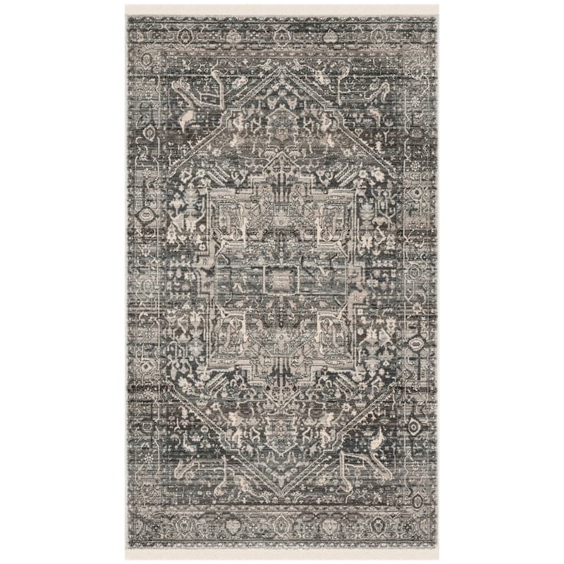 SAFAVIEH Vintage Persian Ariete Oriental Distressed Rug - 3' x 5' - Grey/Charcoal