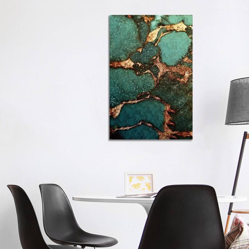 iCanvas "Gemstone And Gold - Emerald" by Monika Strigel Canvas Print - 40x26x1.5