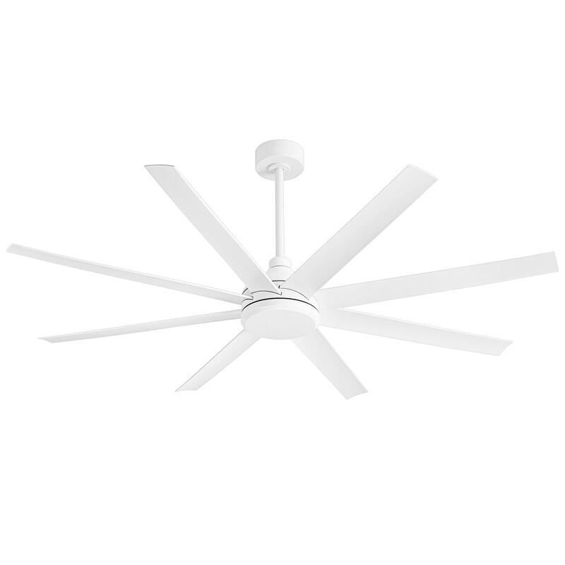 65-inch Large 8-Blade Ceiling Fan with Remote Downrod without Light