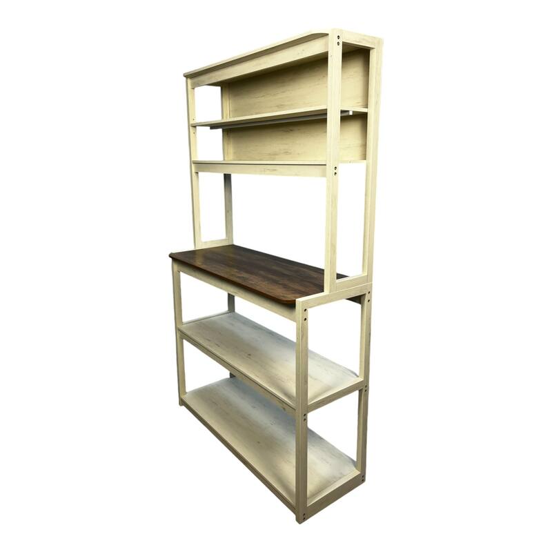 39.37" 5-Tier Bakers Rack for Kitchen with Storage, Coffee Bar, Kitchen Shelves, Microwave Stand