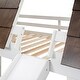 preview thumbnail 10 of 12, House-shaped Design Twin Size Wood Bunk Bed with Roof, Ladder and Slide, Sturdy Construction and Safety Guaranteed, White+Brown