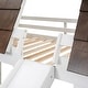 preview thumbnail 10 of 10, Wood Twin Size House Bunk Bed with Roof, Ladder, Slide, and Safety Guardrails for Fun and Secure Sleep, White+Brown