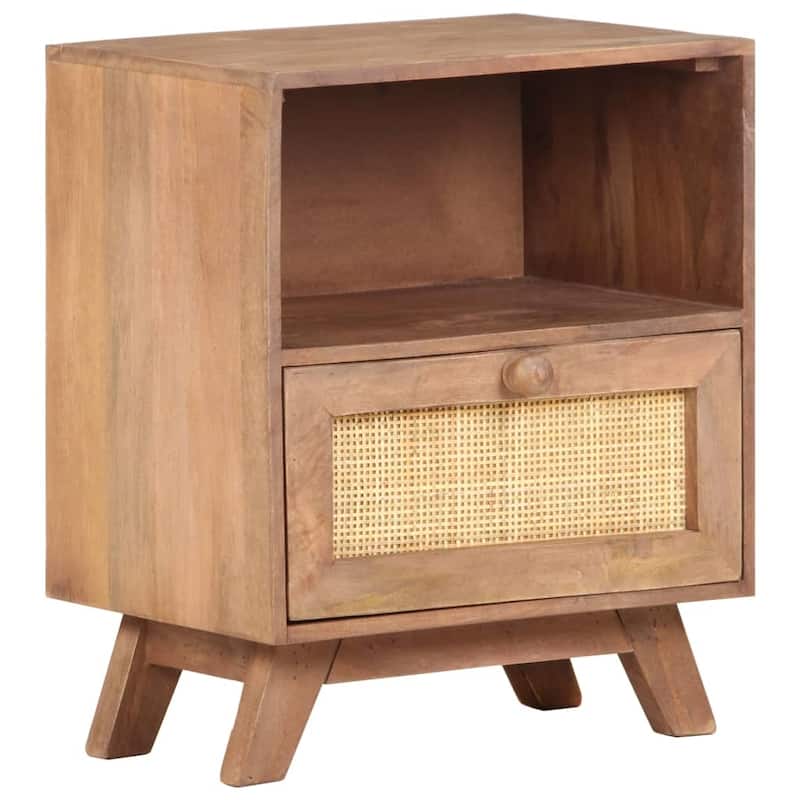 vidaXL Bedside Cabinet 15.7"x11.8"x19.7" Solid Mango Wood