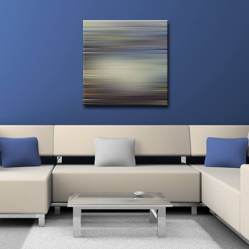 Blur Stripes III' Abstract Wrapped Canvas Wall Art