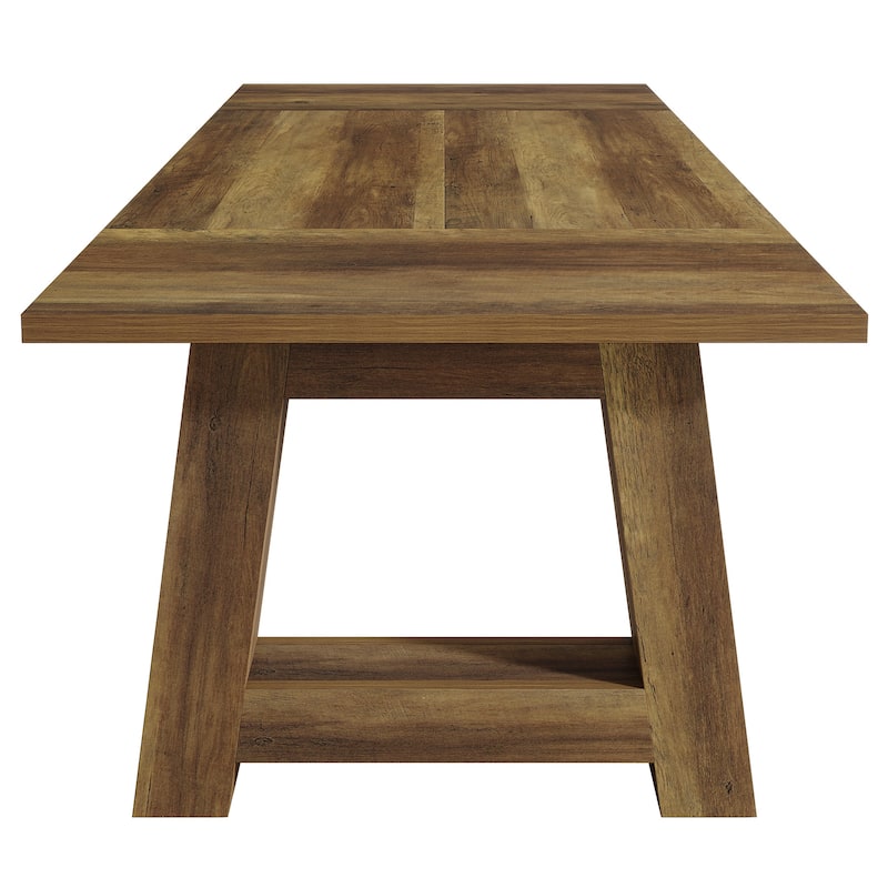 70.5'' Long Dining Table for 6-8, Farmhouse Wooden Kitchen Table