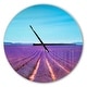preview thumbnail 9 of 8, Designart 'Lavender Flowers and Clear Sky' Oversized Traditional Wall CLock 16 in. wide x 16 in. high