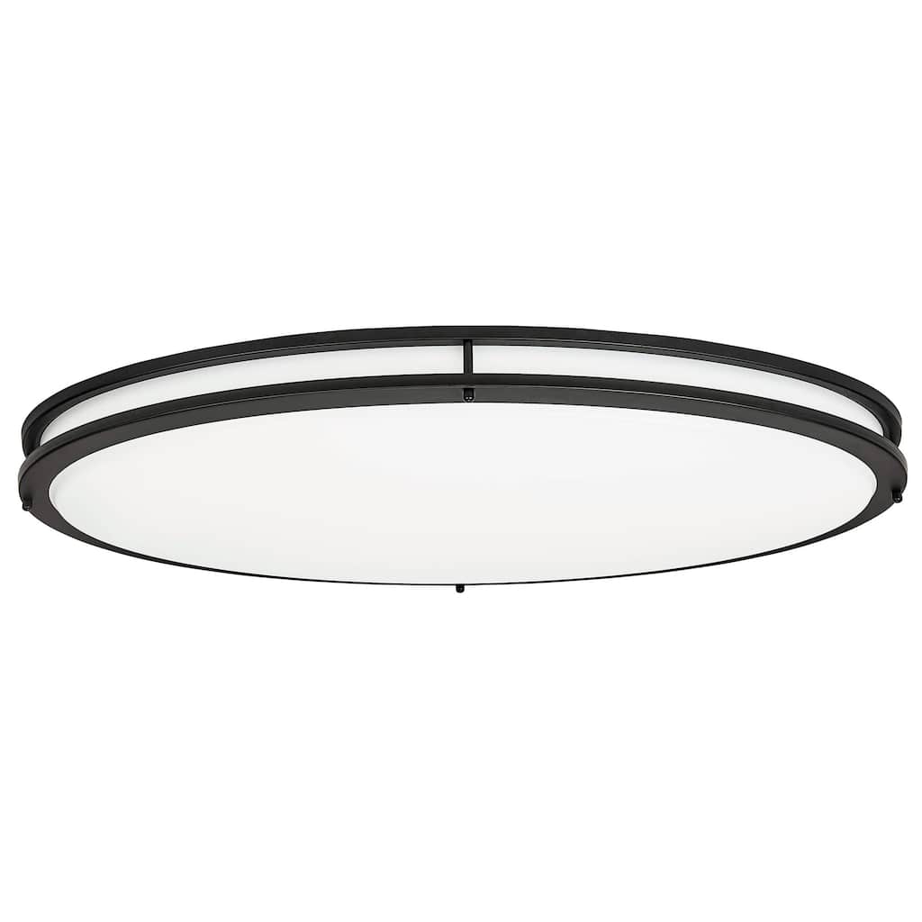 Design House 588863-BLK Owens 33" Wide Integrated LED Flush Mount Drum