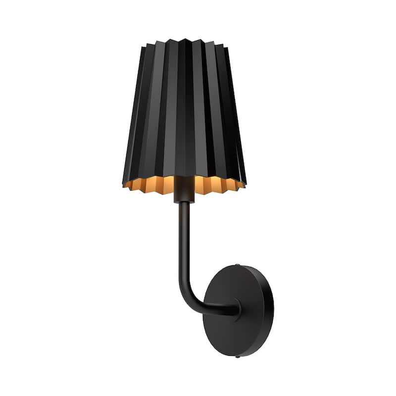 Alora Lighting WV528007 Plisse 17" Tall Wall Sconce - Matte Black