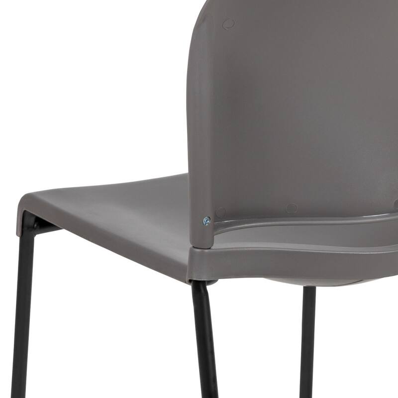 5 Pack 880 lb. Capacity Full Back Contoured Sled Base Stack Chair